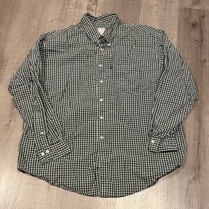 Brooks Brothers Black and White Checkered Shirt